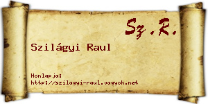 Szilágyi Raul névjegykártya