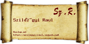 Szilágyi Raul névjegykártya
