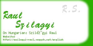 raul szilagyi business card